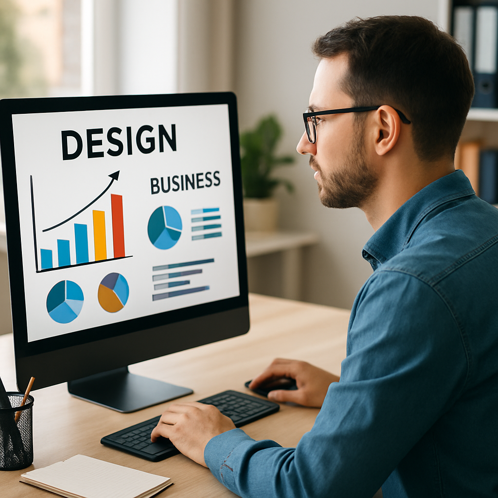 a worker designing on computer for business-1