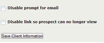 Disable Prompt for Email and Link Checkboxes