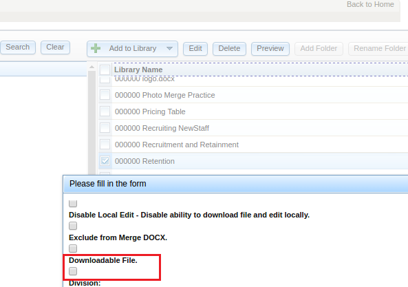 Default File as Downloadable in Settings