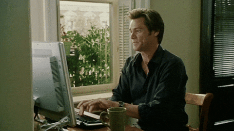 fast, type, jim carrey, typing, fast typing, responding, replying – GIF