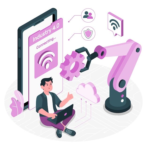Industry 4.0 concept illustration